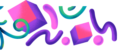 Flores e formas geométricas esquerda